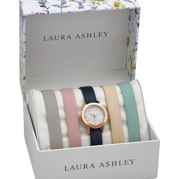 NWT Laura Ashley Women\'s Watch with Interchangeable Straps